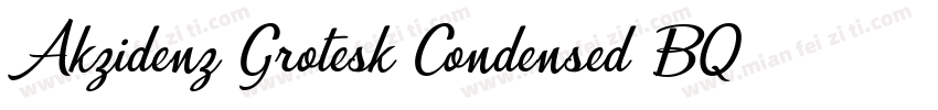 Akzidenz-Grotesk Condensed BQ Regul字体转换